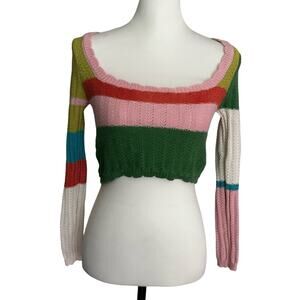 L.A. Hearts Crop top sweater Multi Colored Size XS